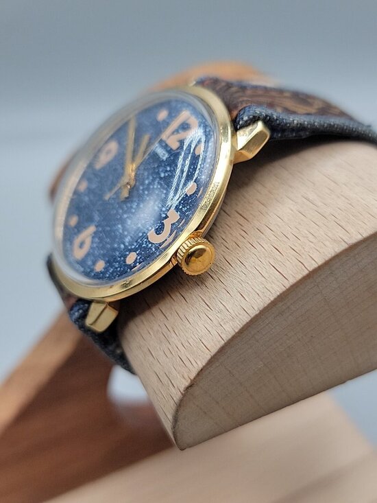 Vintage 1978 Timex Wrist Jeans Mechanical Men\'s Watch Denim Dial Ref 26164 02478 main image 12